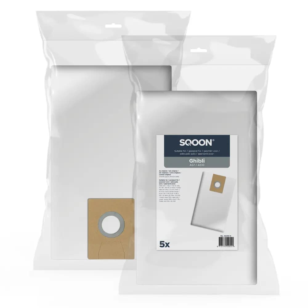 SQOON Stofzuigerzakken geschikt voor Ghibli AS7 / AS10