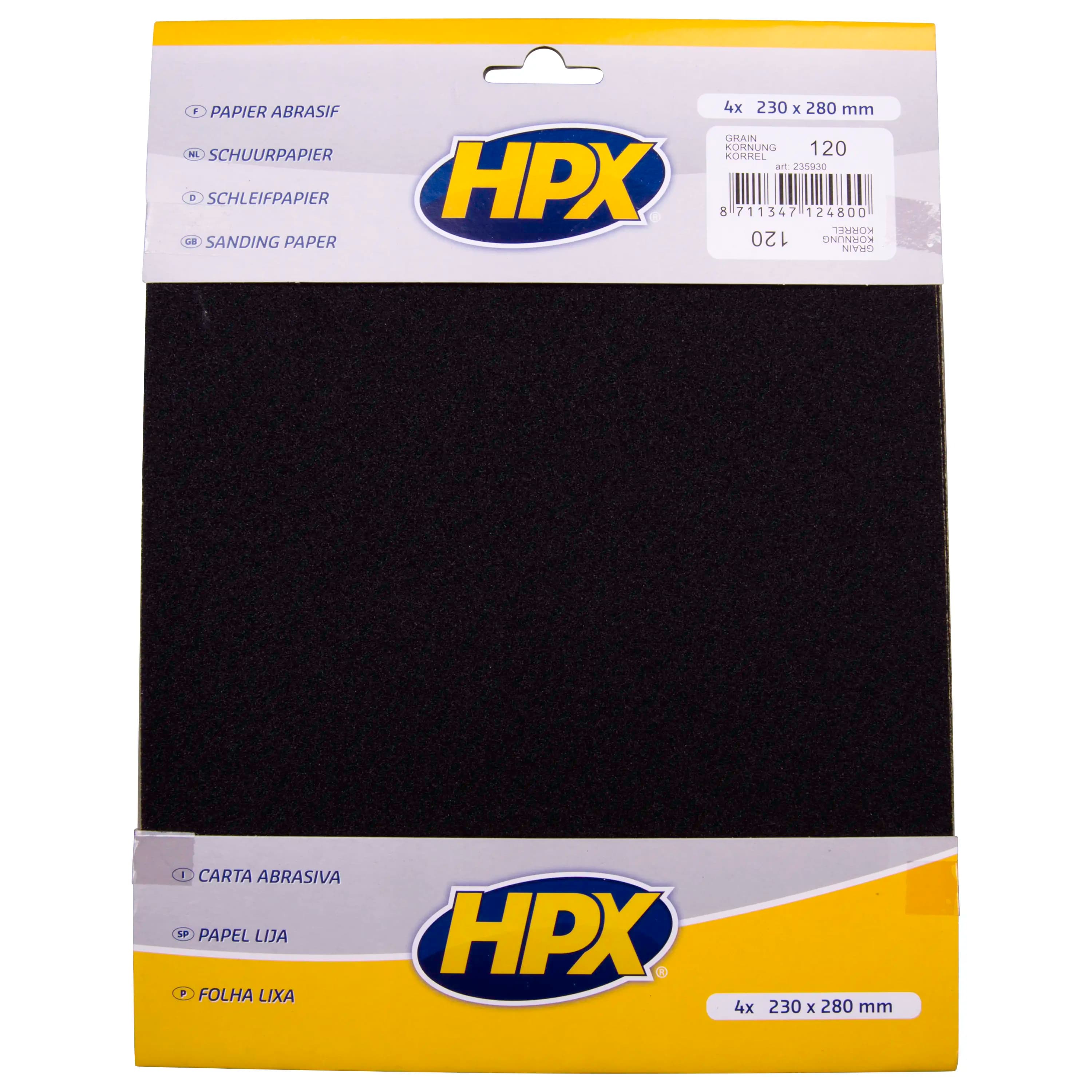 Sandpaper P120 x 4