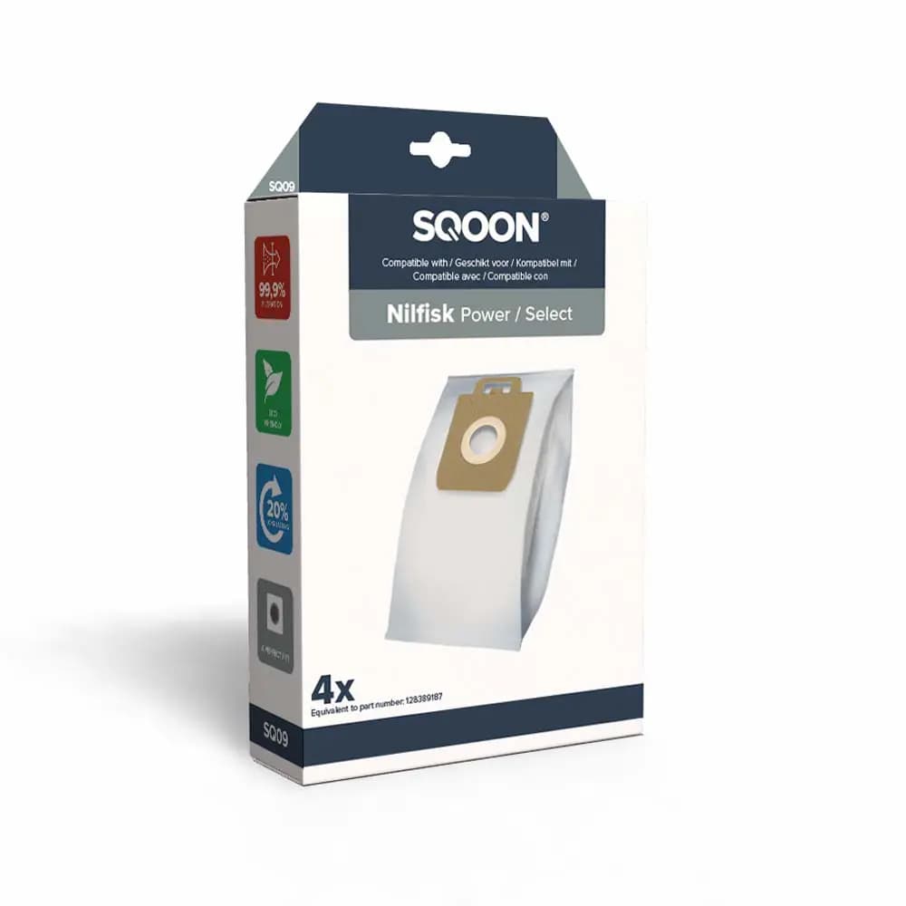 SQOON Vacuum cleaner bags suitable for Nilfisk Power / Select