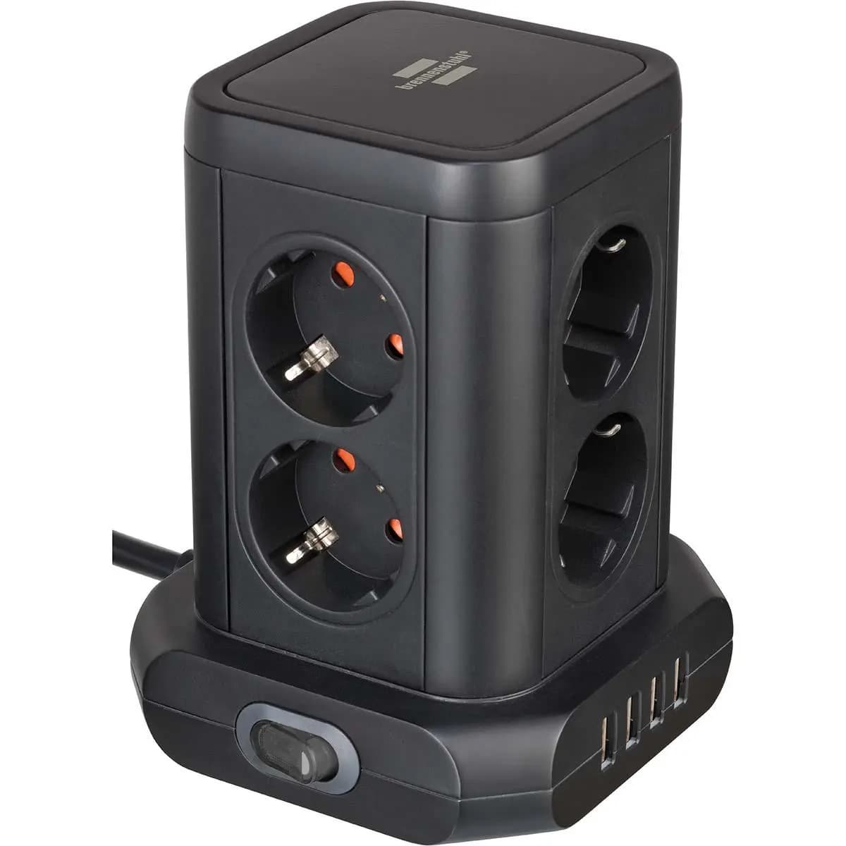 Tabletop socket 8V in 45° arrangement 4x USB 4.8A