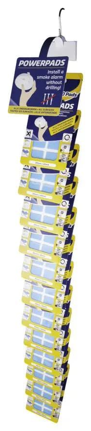 12x Double-sided fixing pads ( 10 pieces ) 20x40 mm + Hanging strip