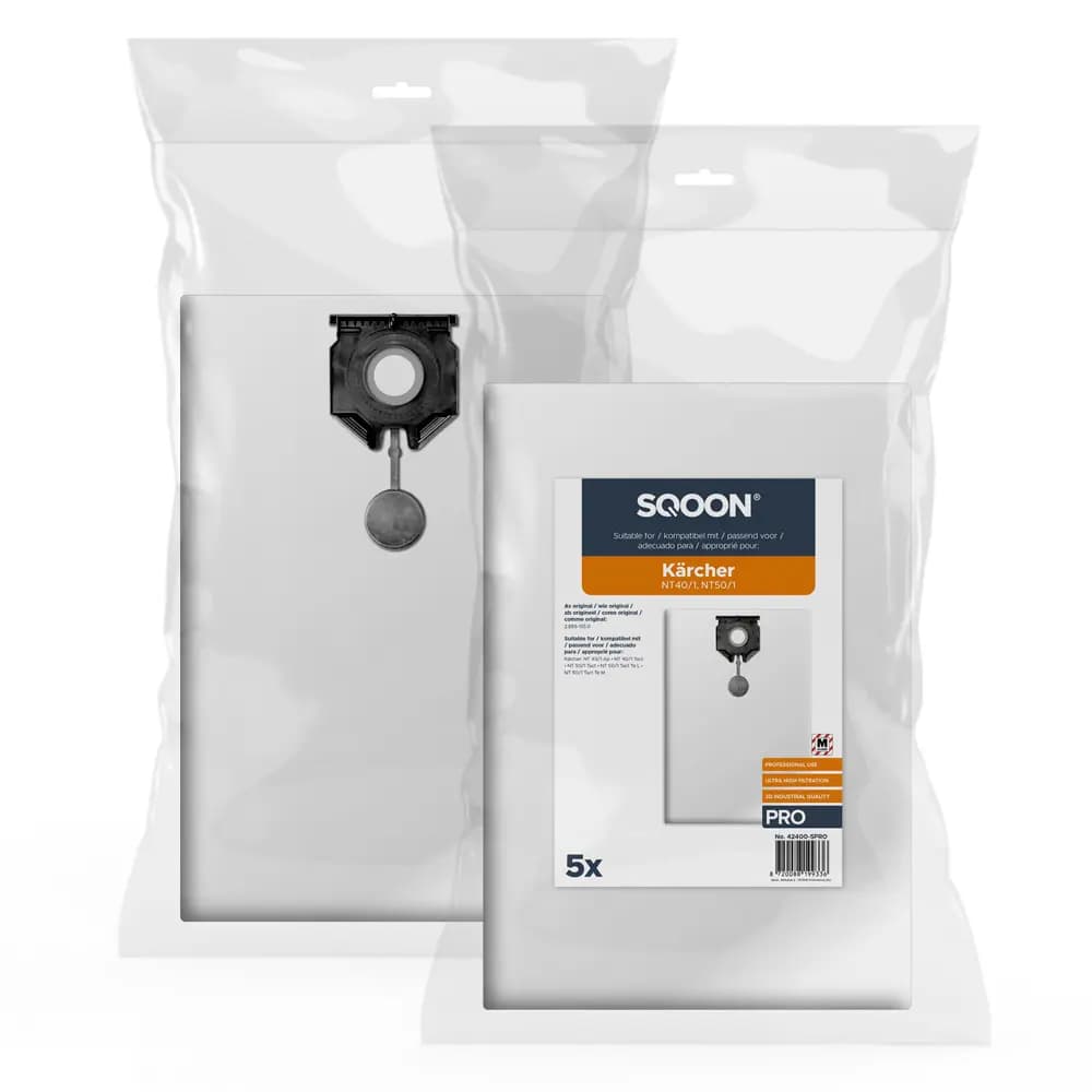 SQOON Vacuum cleaner bags suitable for Kärcher NT40/1 - NT50/1 Series PRO
