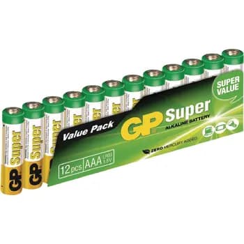 AAA battery GP Alkaline Super 1.5V (12pcs)