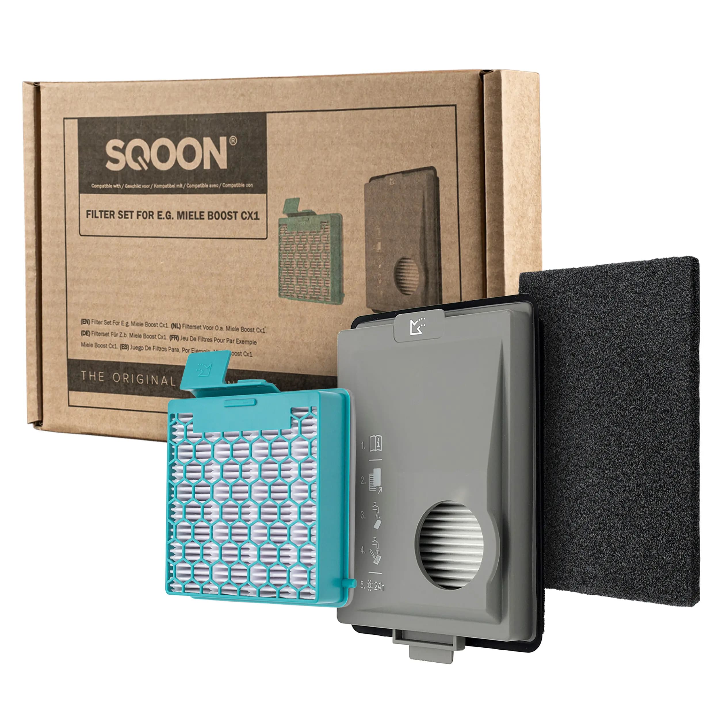SQOON Filter set suitable for Miele Boost CX1