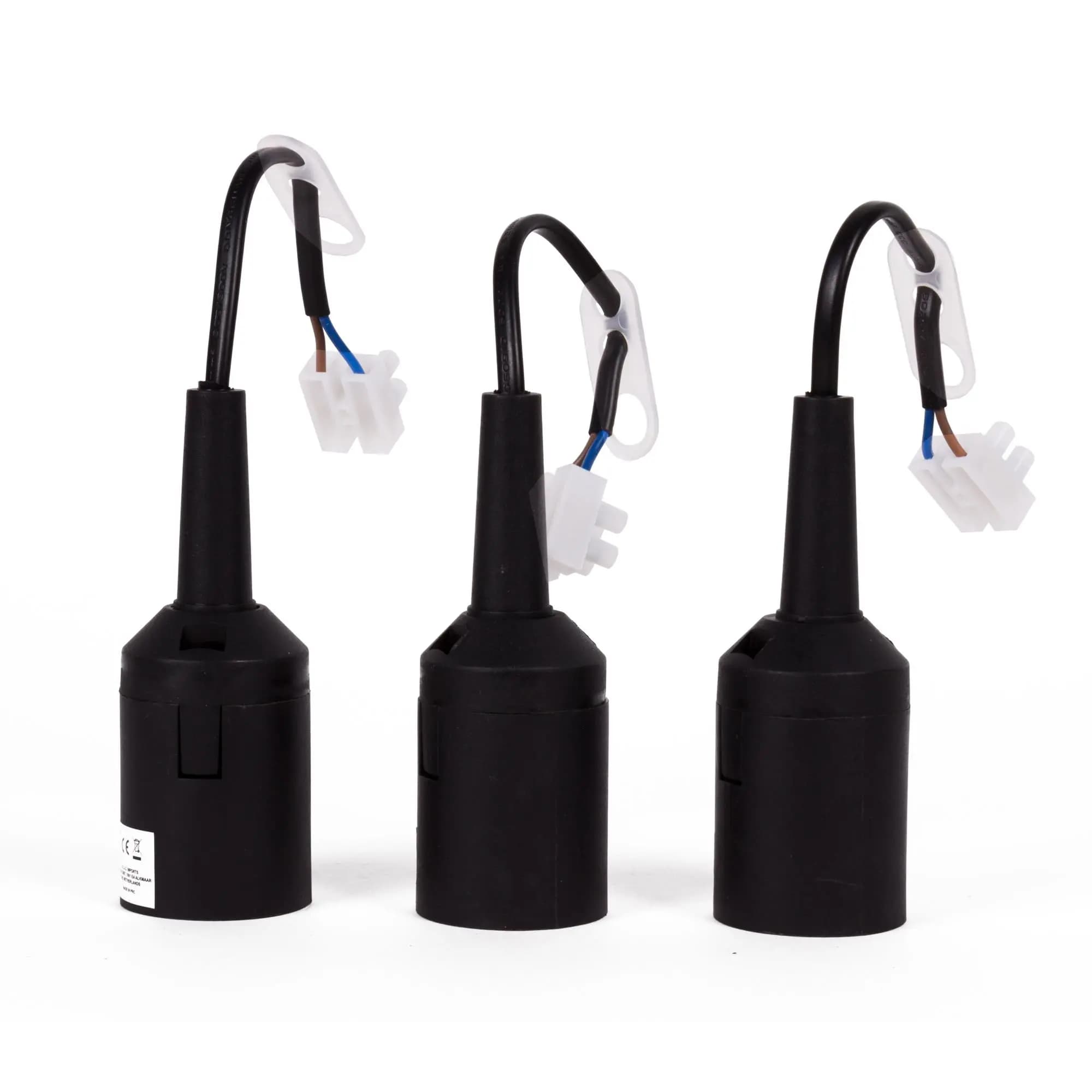 Moving house fitting 3x E27 black max 40W