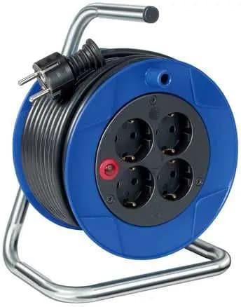 Cable reel 15 mtr. 4-fold 3 x 1.5mm²
