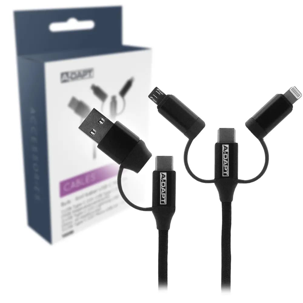 Data and Charging cable USB-C 6in1 black