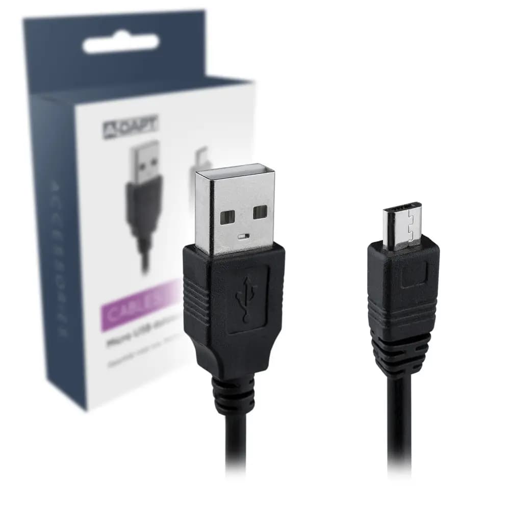 Data and charging cable Micro USB 1m black