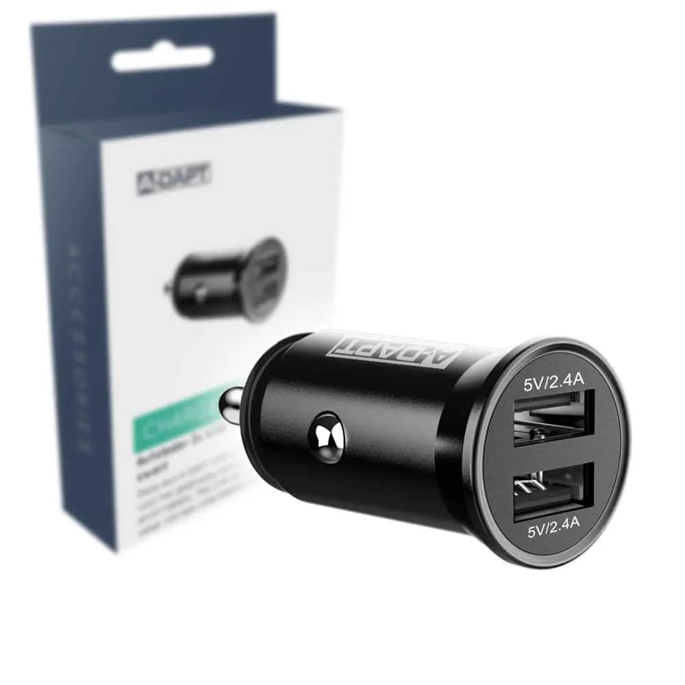 Car charger 2x USB Smart IC 4.8A black