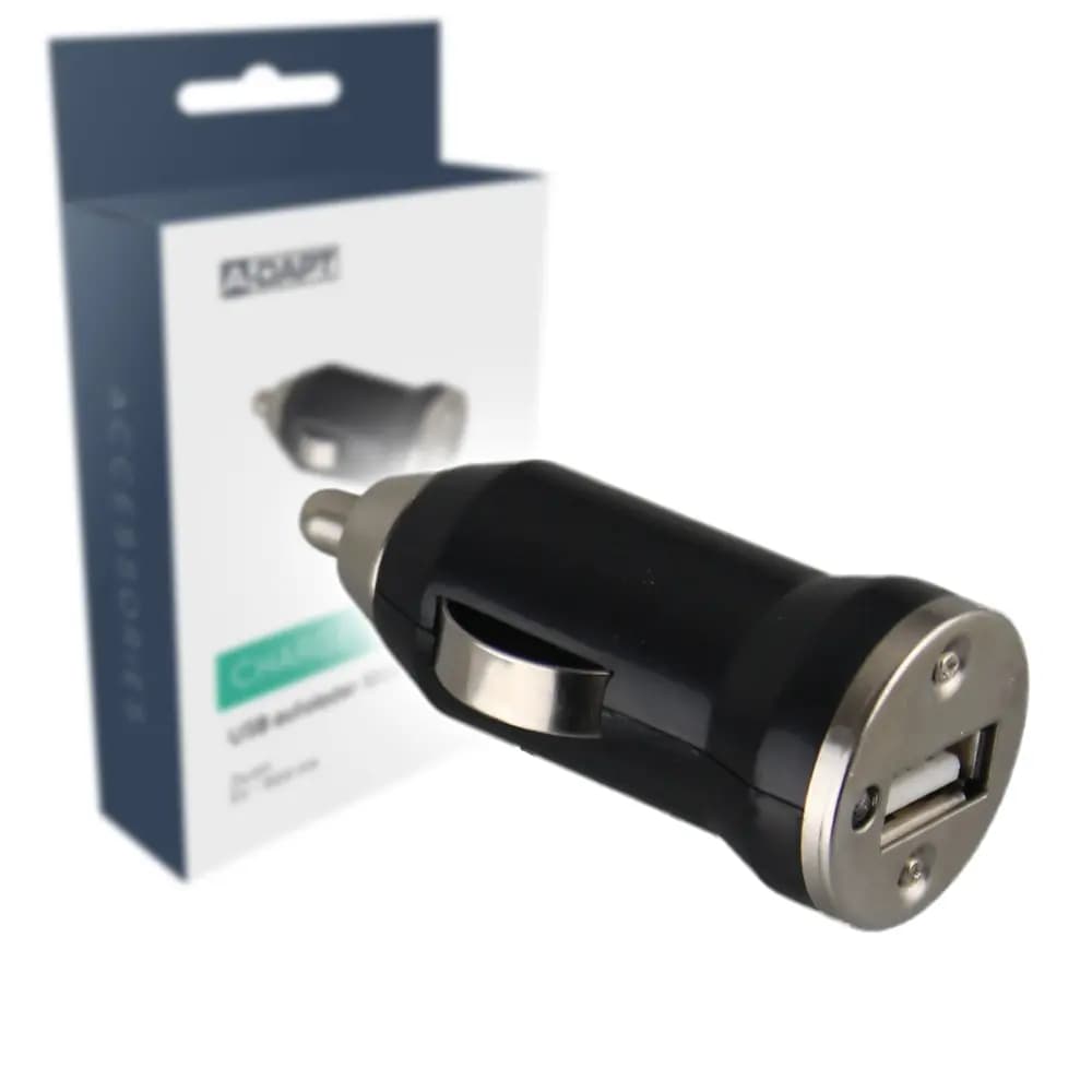 Car charger 1xUSB 1.5A compact black