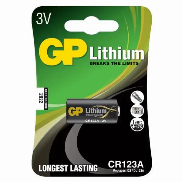 CR123A battery GP Lithium, 1 piece