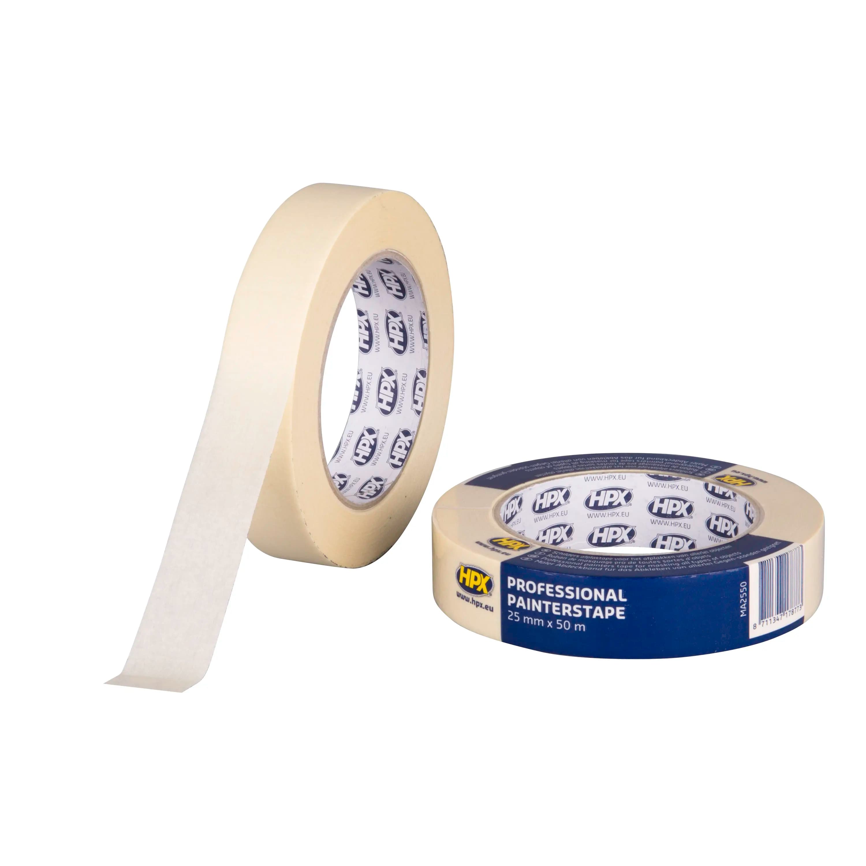 Removable tape 60°C - cream white 25mm x 50m