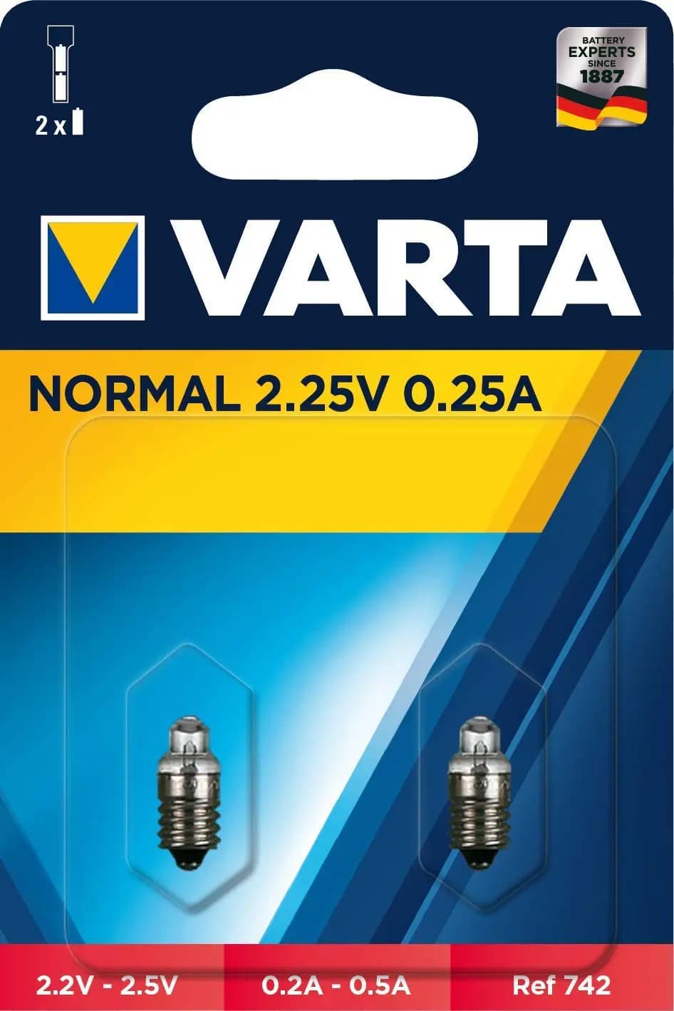 Varta Normal 2,25V 0,25A Blister 2