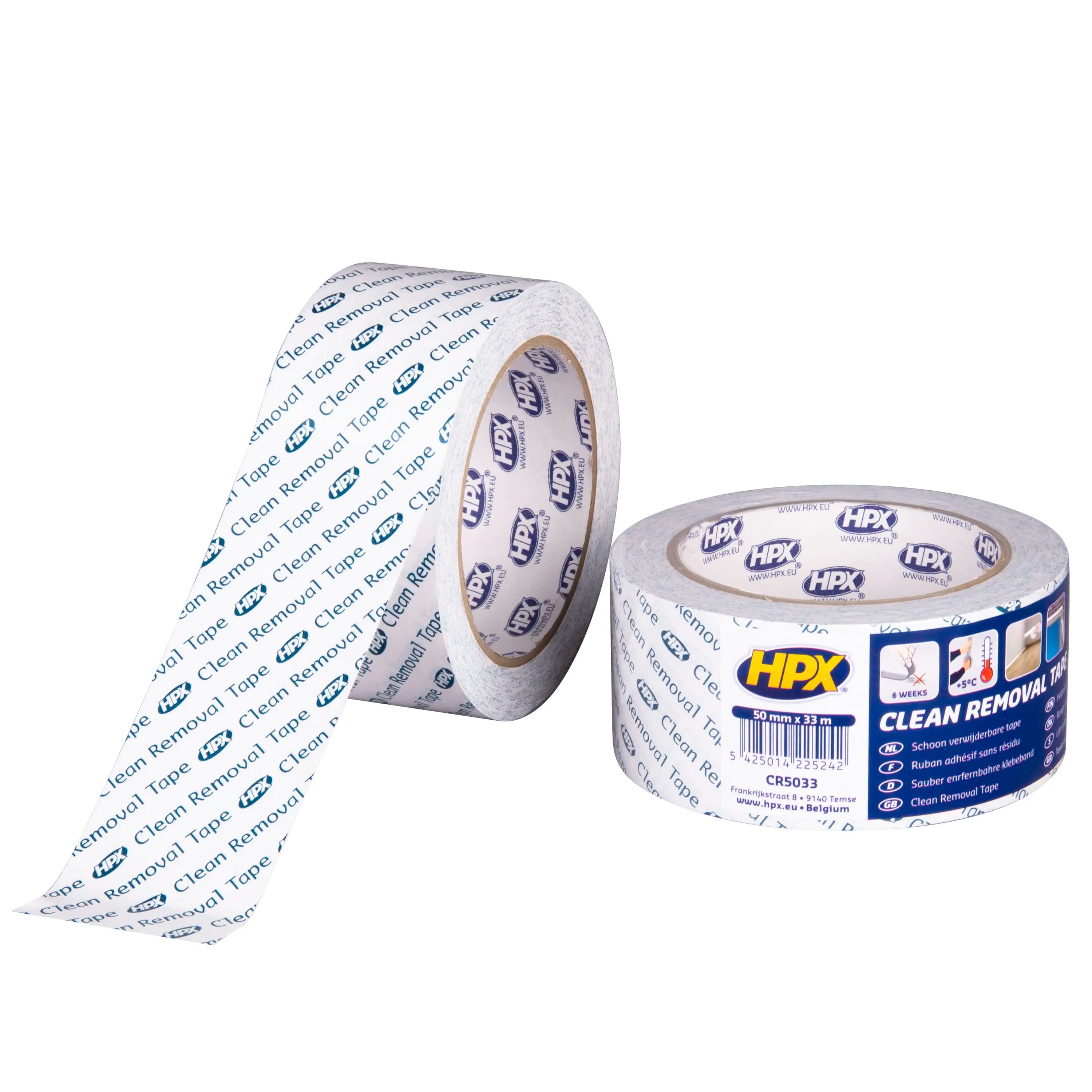 Sauberes entfernbares PVC-Band - 50 mm x 33 m
