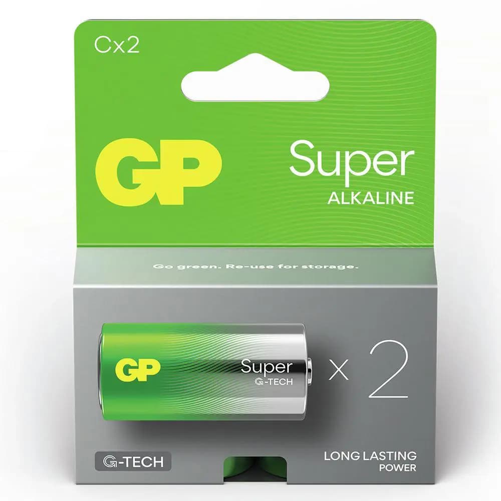 C Baby battery GP Alkaline Super 1.5V 2 pcs.