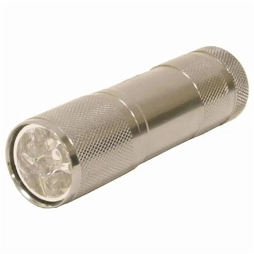Flashlight 9-LED stainless steel