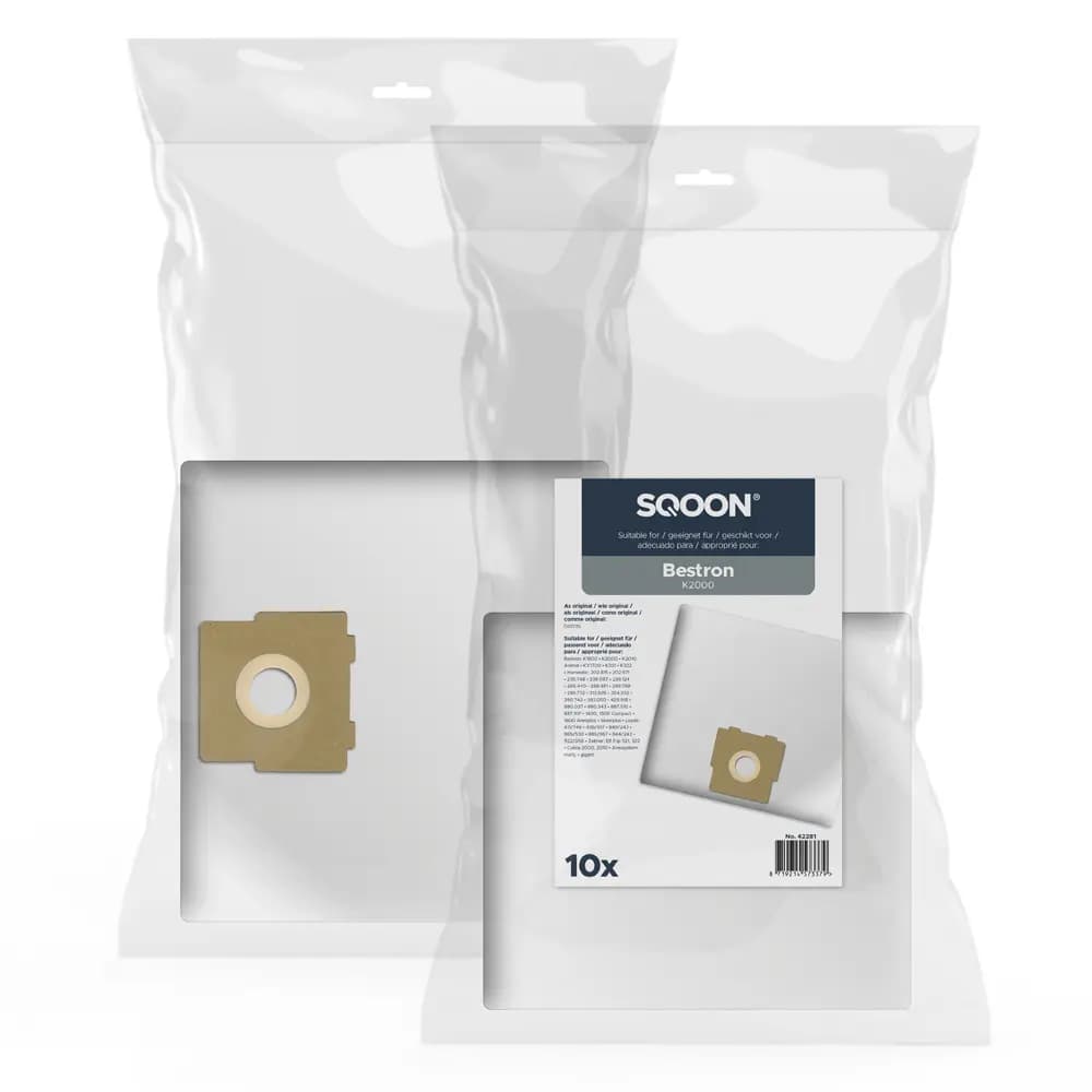 SQOON Staubsaugerbeutel passend für Bestron K2000 Serie