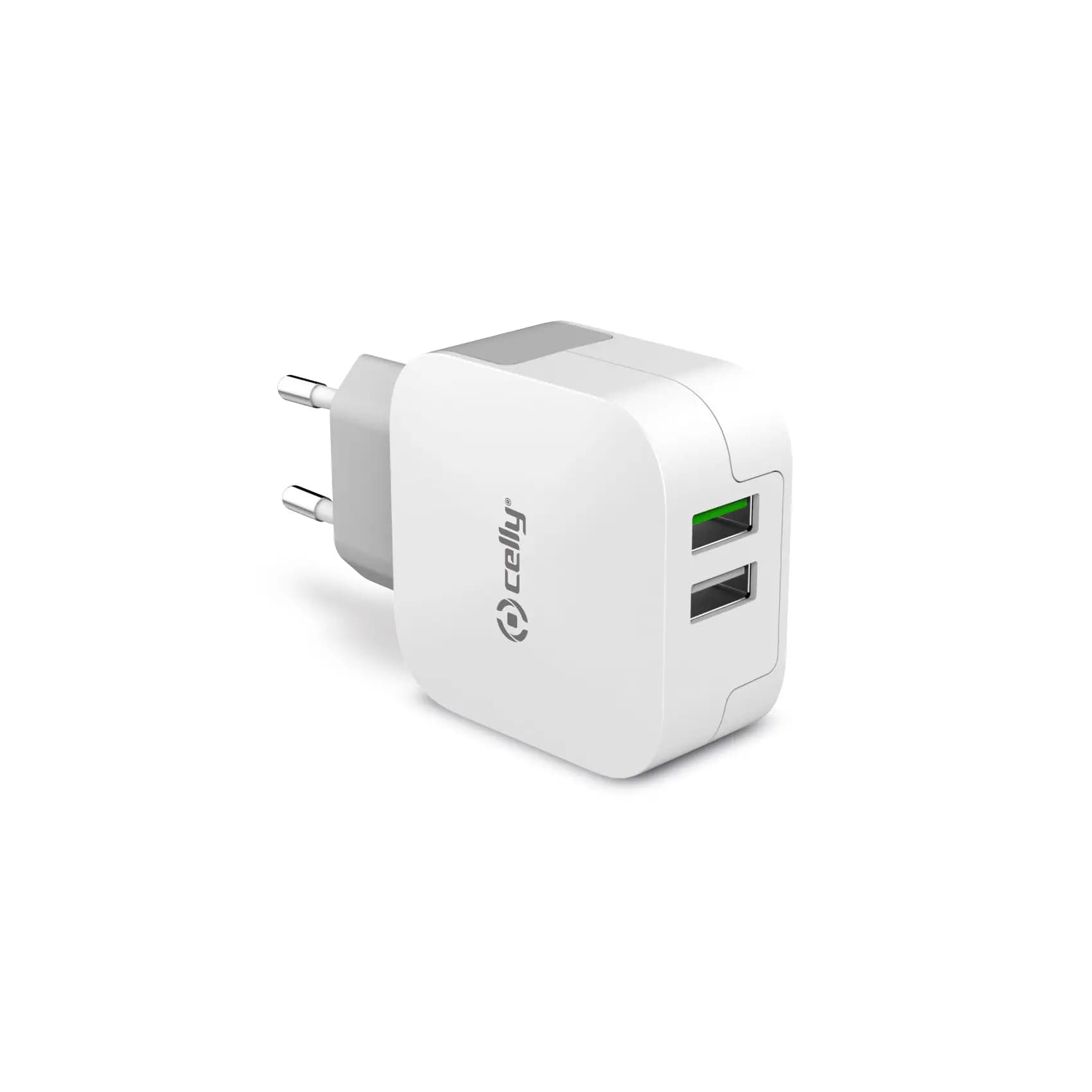 Home charger 2xUSB 3,4A with Turbo Charge White