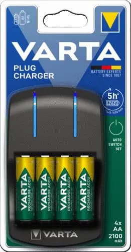 Stecker-Ladegerät 4 x AA 2100mAh