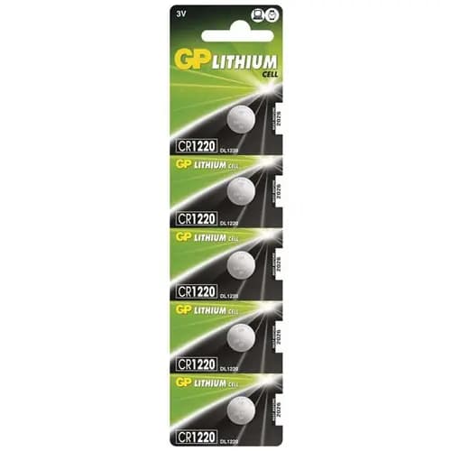 GP Lithium CR1220 blister pack (5 pcs)
