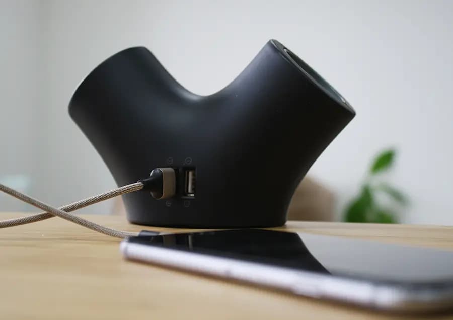 Socket outlet Organic Design Desk Black