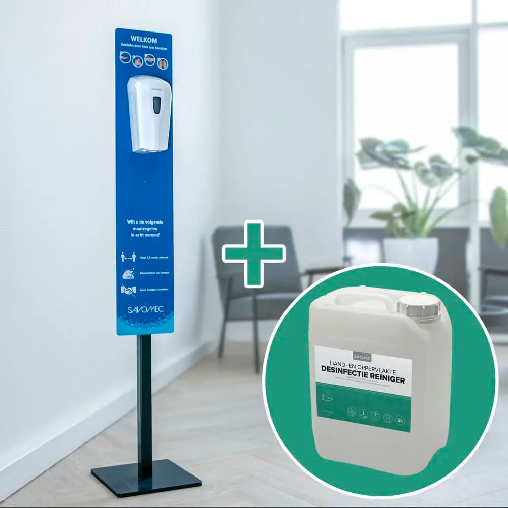 Desinfektionssäule Spray + GRATIS 5 l Sprühdesinfektionsmittel