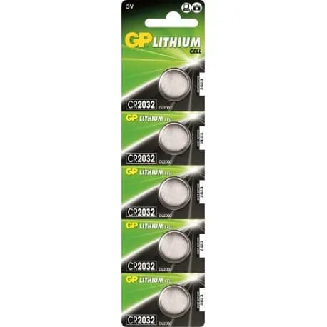CR2032 GP Lithium button cell 3V (5pcs)
