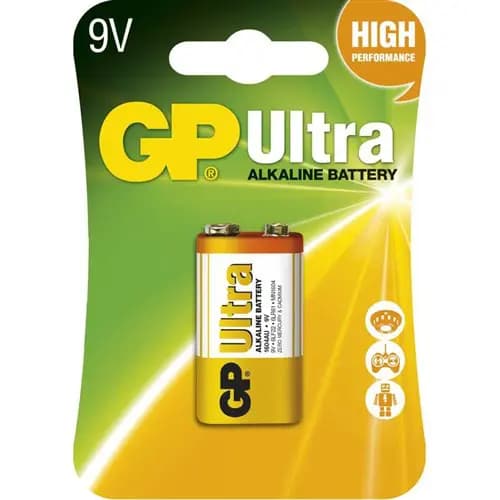 9V battery GP Alkaline Ultra 1,5V (1pc)