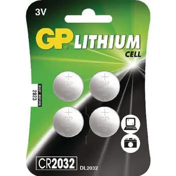 CR2032 GP Lithium button cell 3V (4pcs)