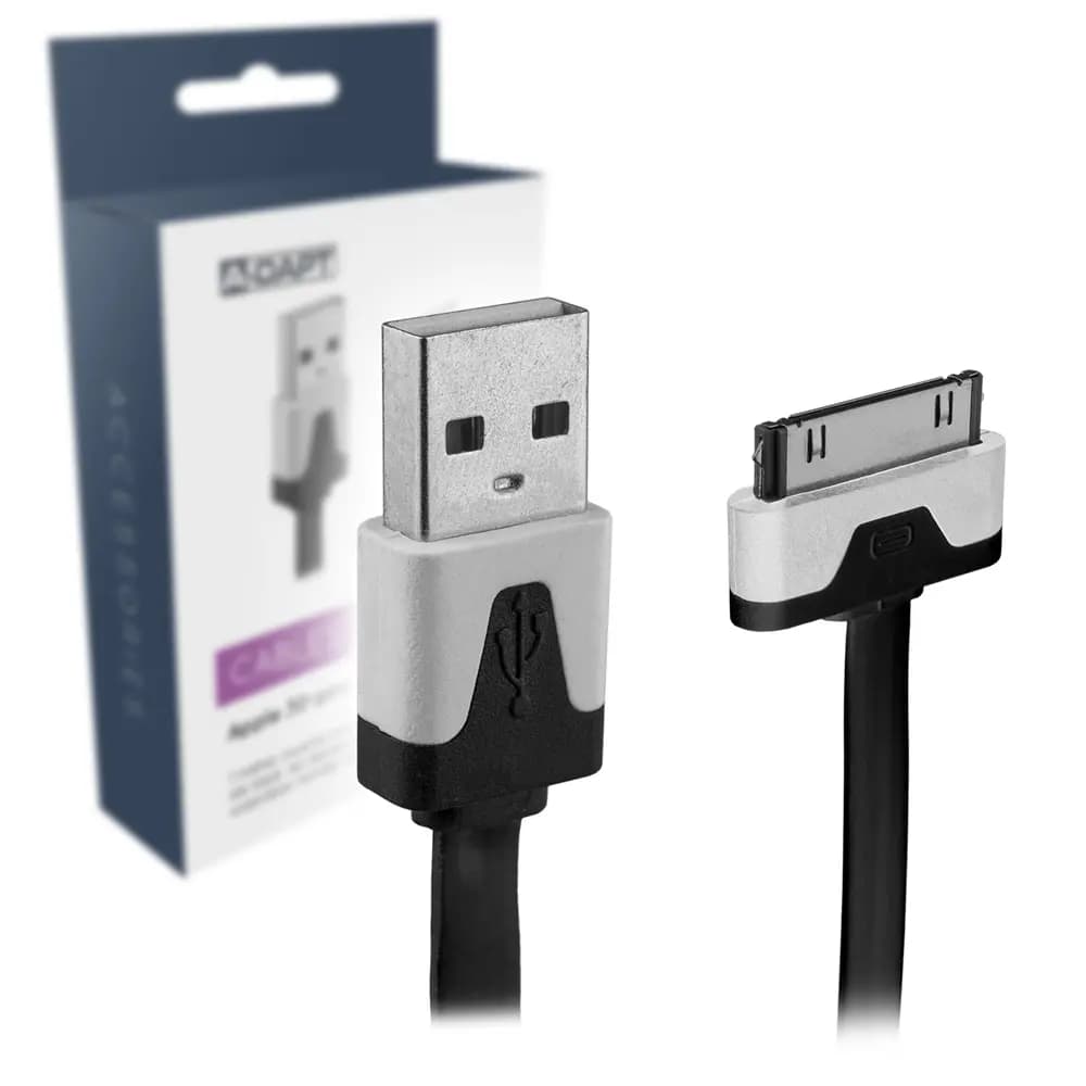 Apple 30-pin data cable flat 1m black