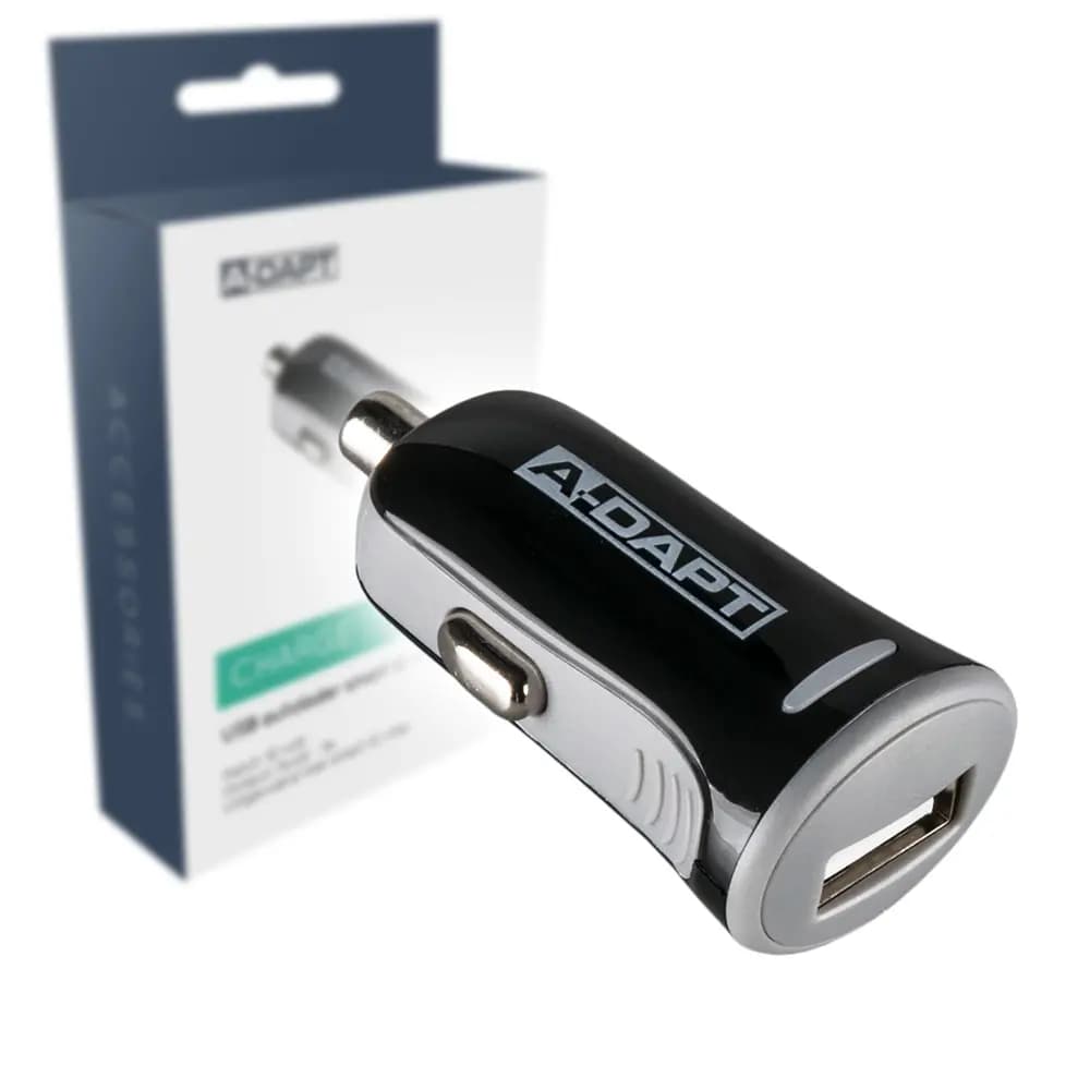 Autolader 1xUSB Smart IC 2.4A zwart