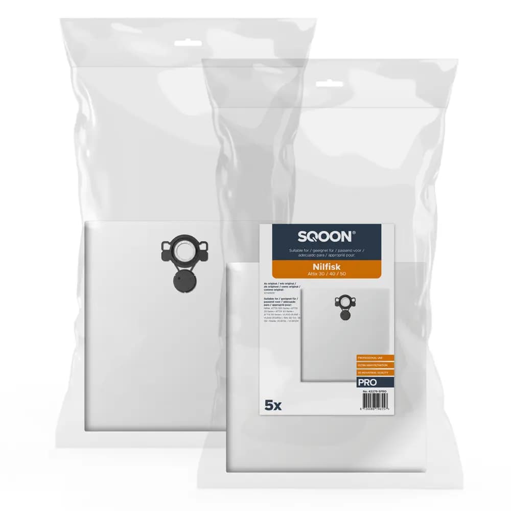 SQOON Staubsaugerbeutel, passend für Nilfisk Attix 30/40/50 Serie PRO