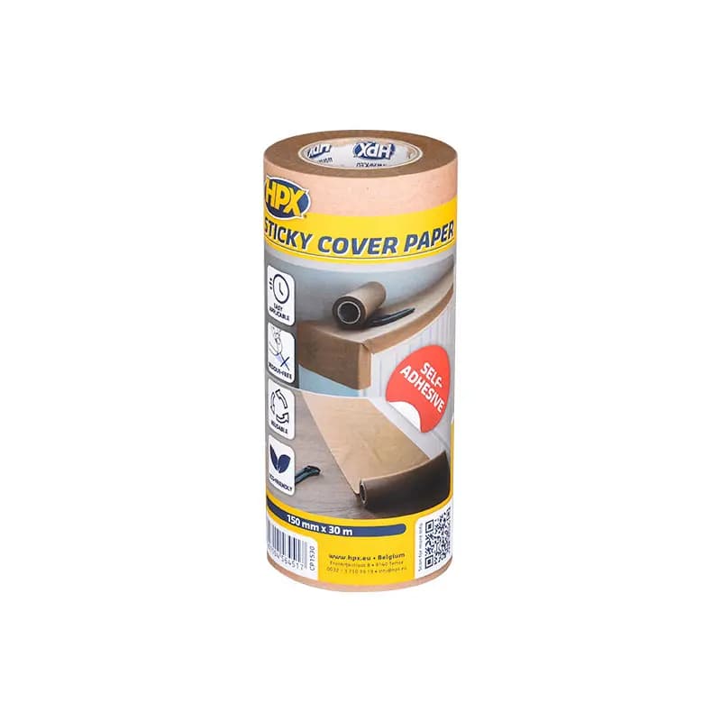 Self-adhesive masking paper - 148mm x 30m