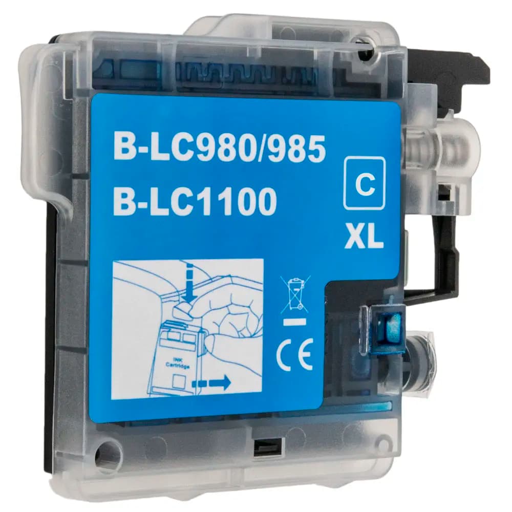 Replacement for Brother LC 980/985/1100 C
