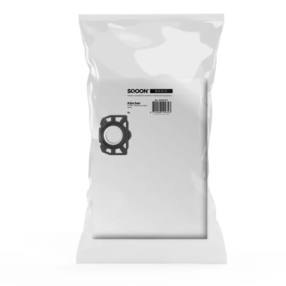 SQOON Vacuum cleaner bags suitable for Karcher WD 2 PLUS & WD3 series - KFI 357