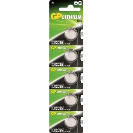 CR2025 GP Lithium button cell 3V (5pcs)