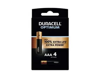 Duracell Optimum Alkaline AAA blister (4pcs)