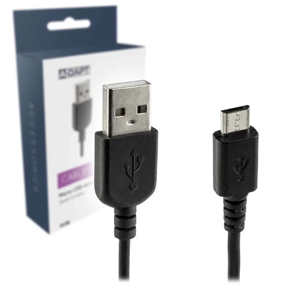 Daten- und Ladekabel Micro USB 2m schwarz
