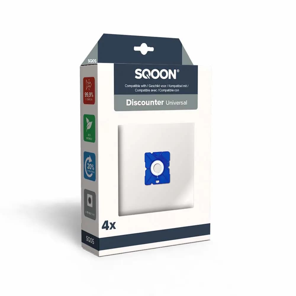 SQOON Vacuum cleaner bags suitable for Discounter