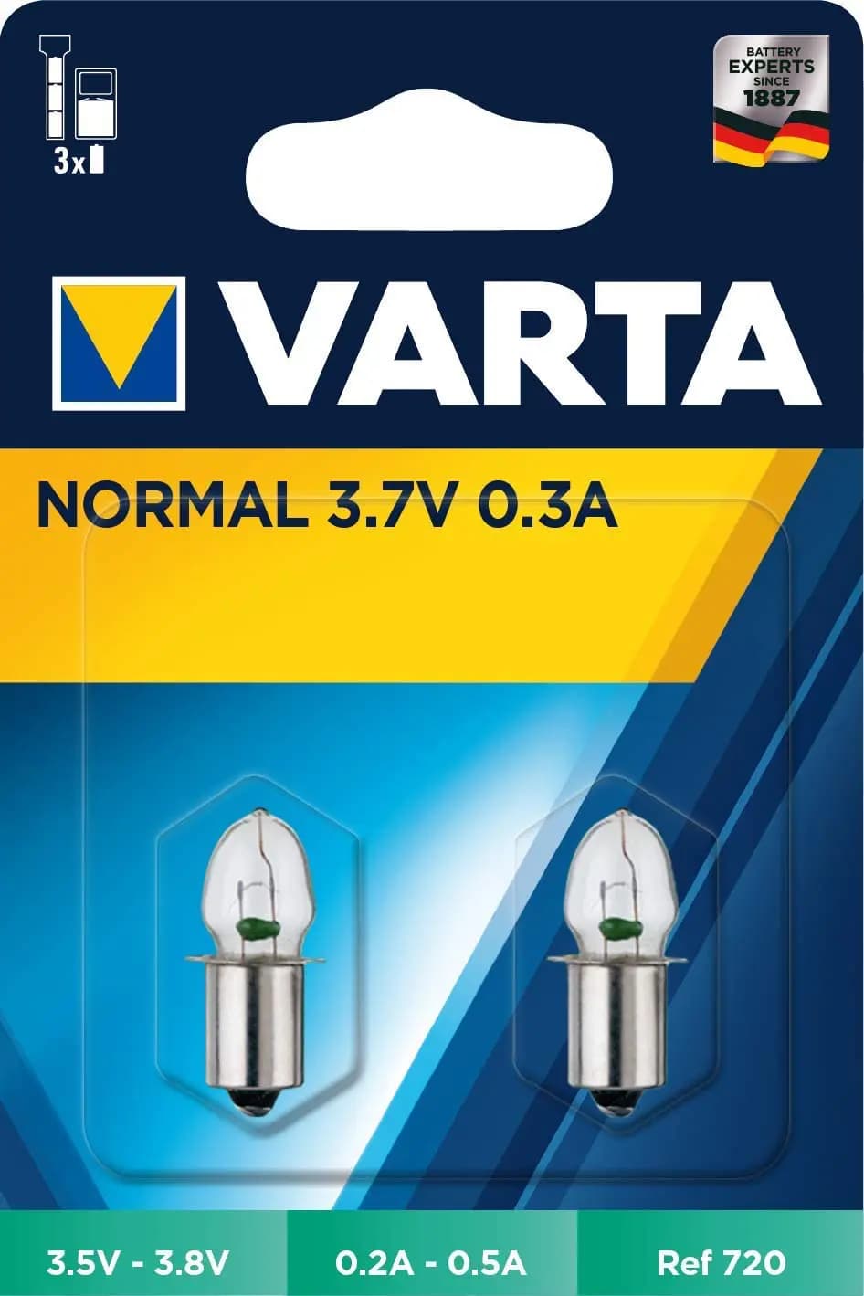 Varta Normal 3,7V 0,3A Blister 2