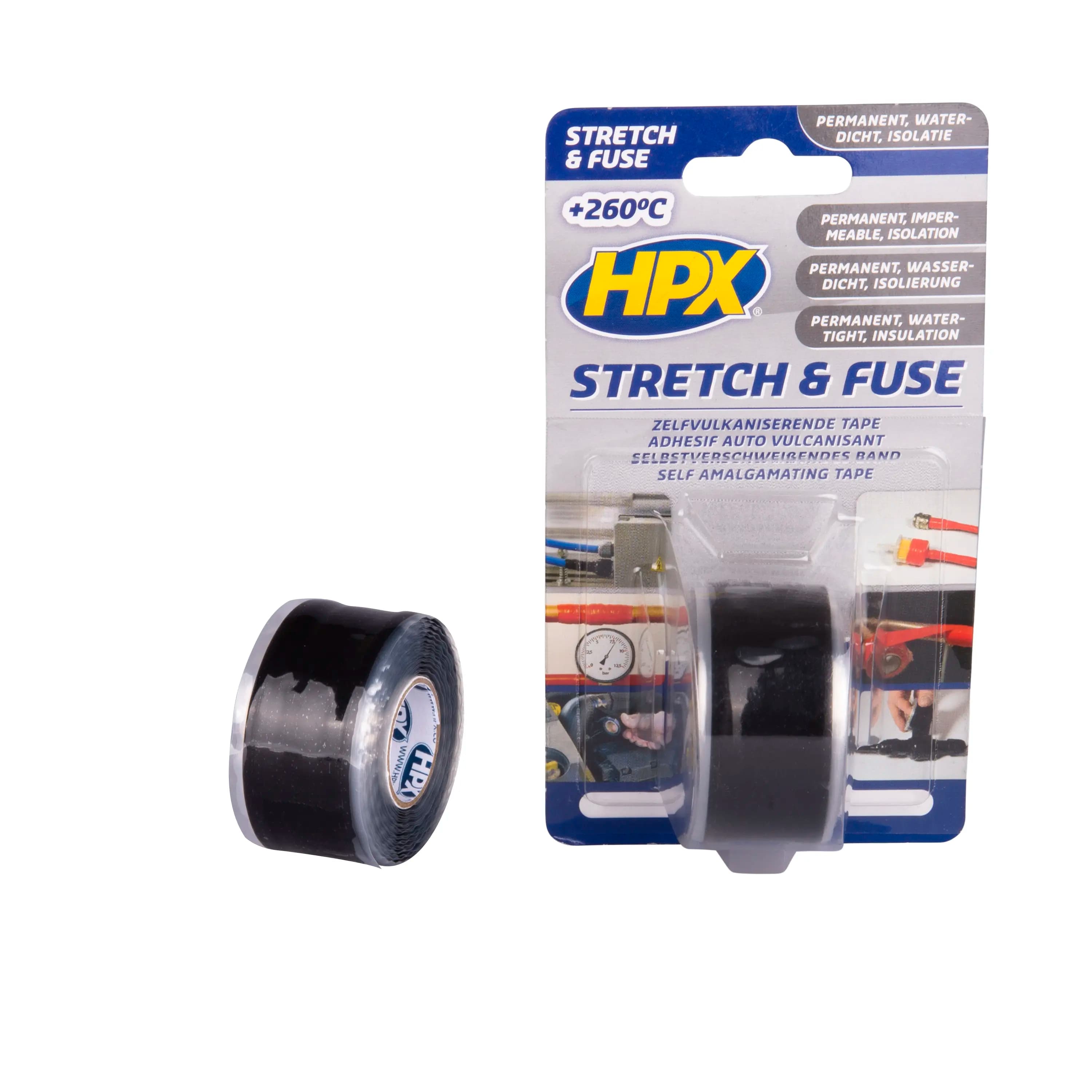 Stretch & Fuse self vulcanizing tape - black 25mm x 3m