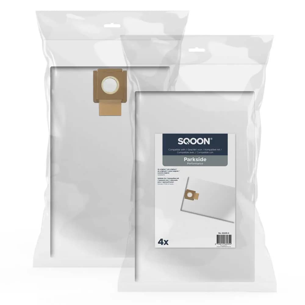 SQOON Vacuum cleaner bags suitable for Parkside Performance PPWD 30 Series