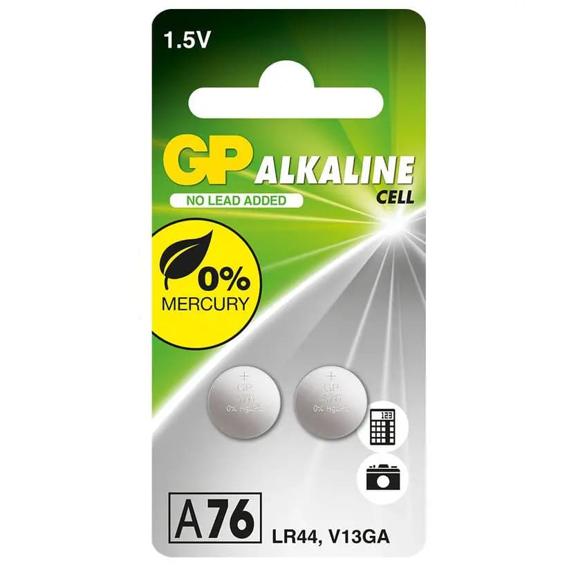 76A GP Alkaline button cell 1.5V (2pcs)