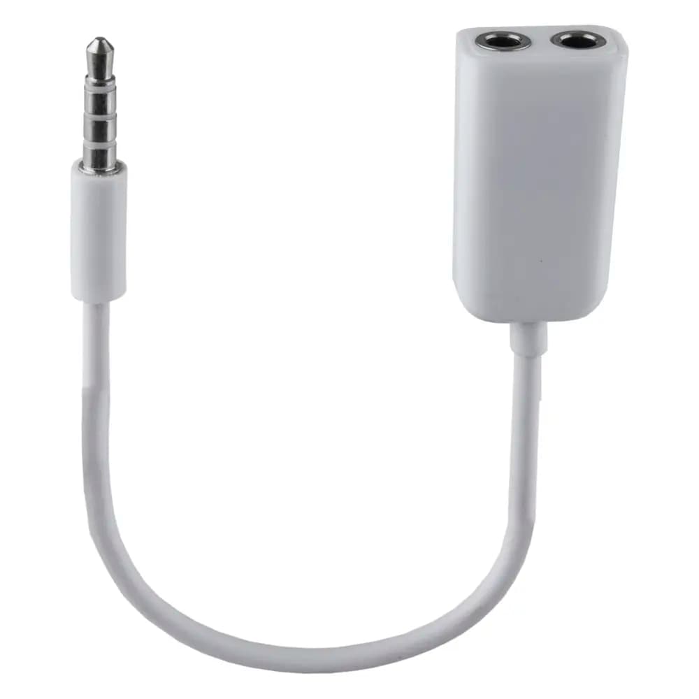 Adapter cable 3.5mm - 2x 3.5mm white