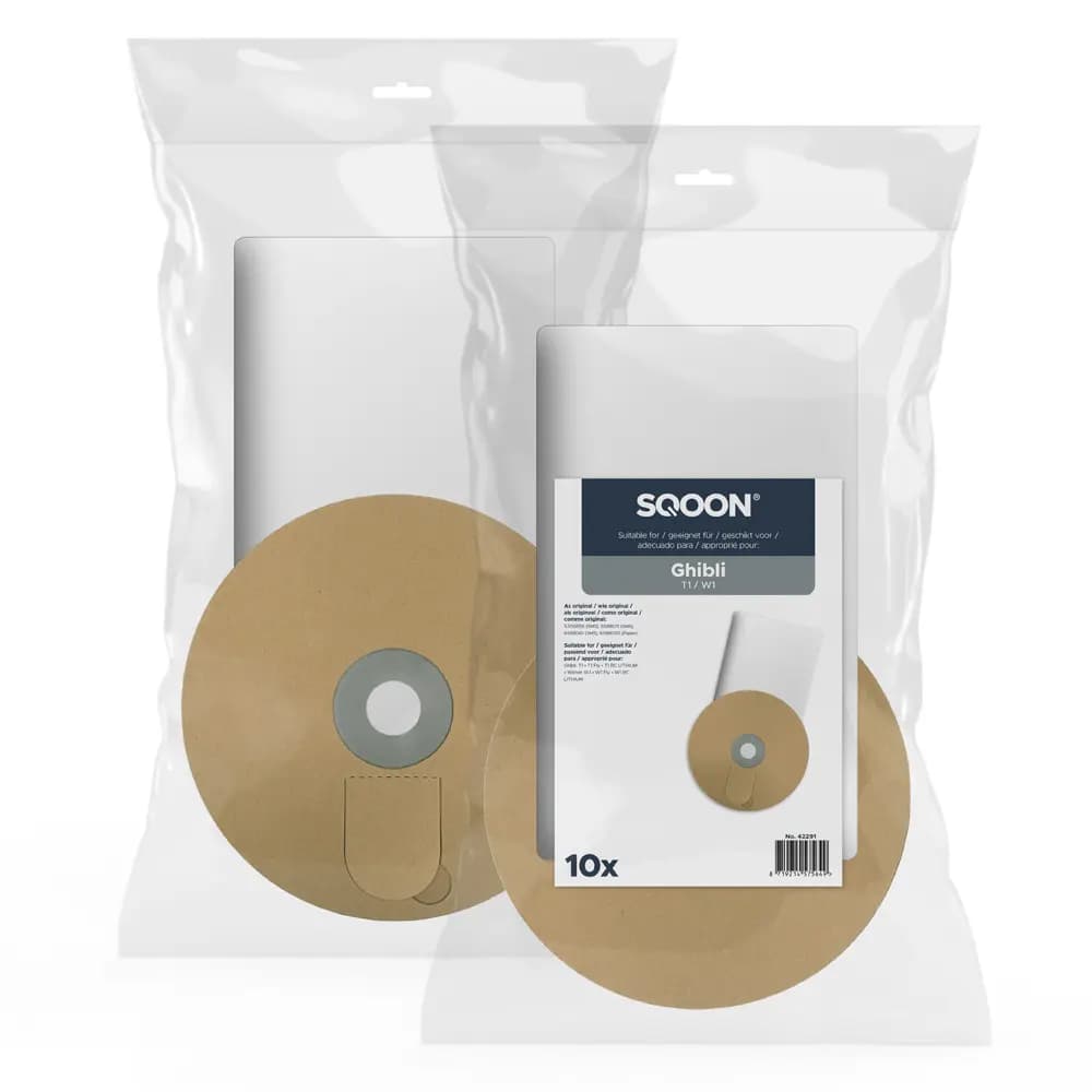 SQOON Vacuum cleaner bags suitable for Ghibli T1 & Ghibli W1