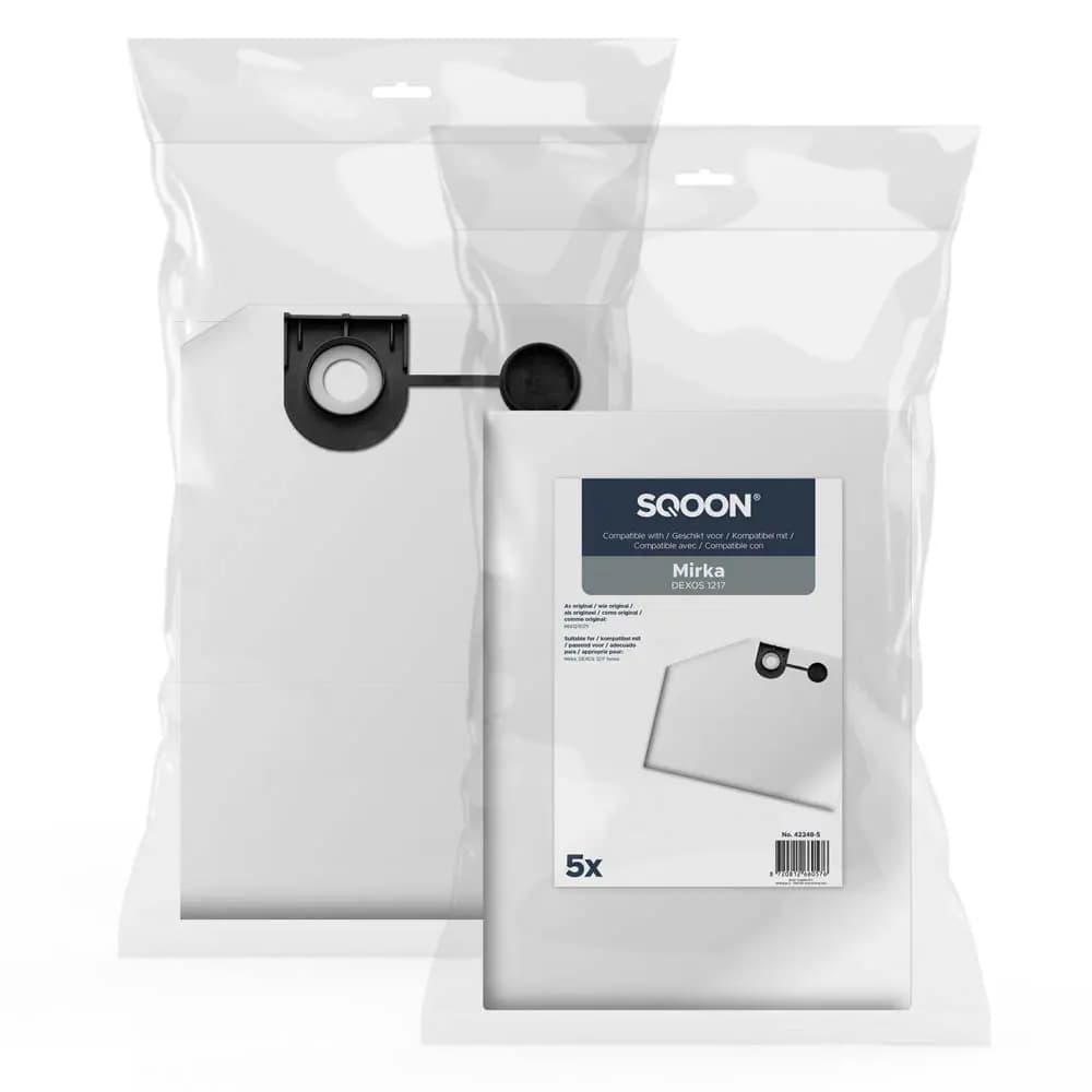 SQOON Vacuum cleaner bags suitable for Mirka DEXOS 1217