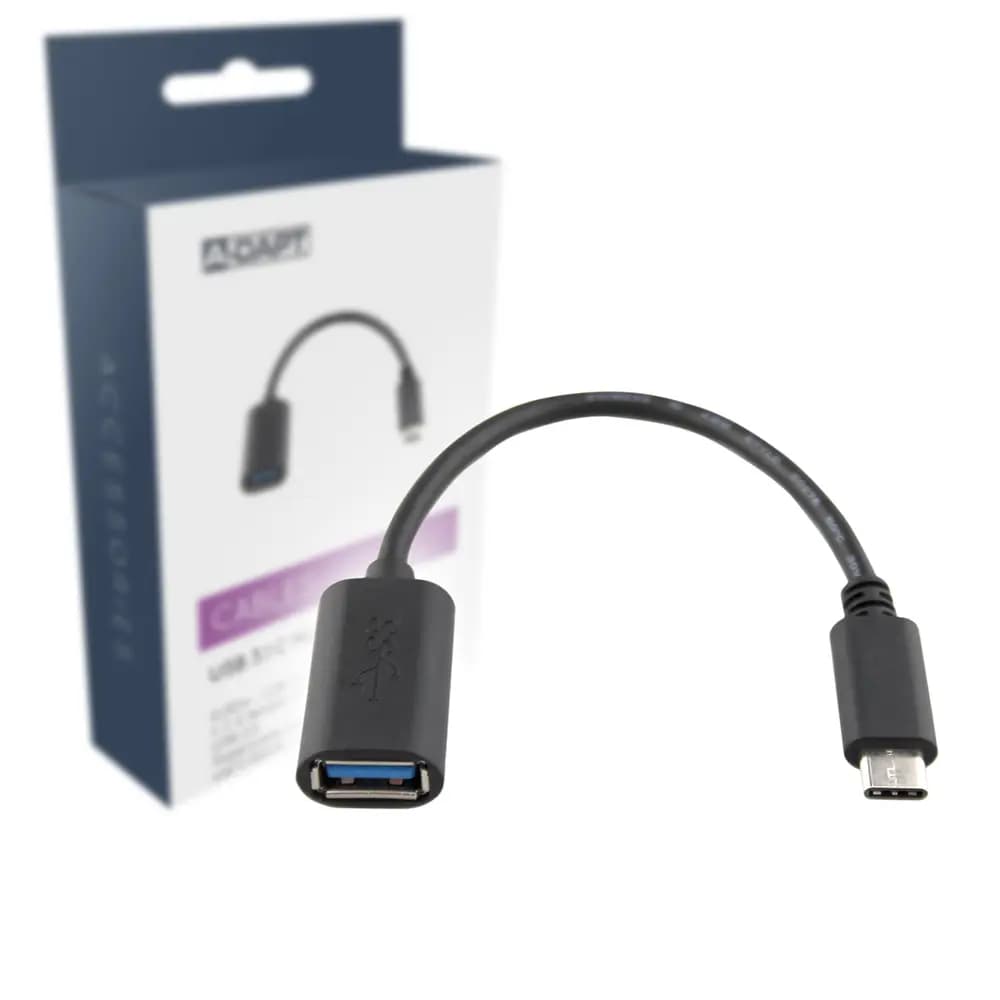 Connection cable USB-C 3.1 - USB-A 3.0 black