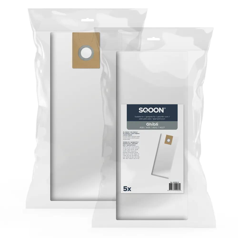 SQOON Vacuum cleaner bags suitable for Ghibli AS8 / AS 9 / AS27