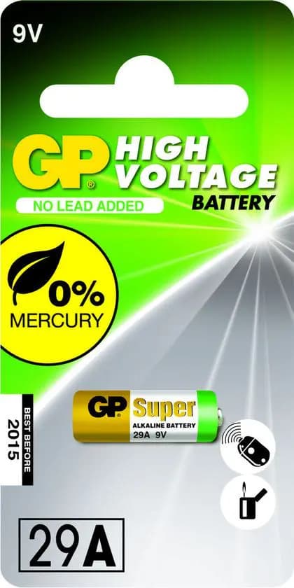 29A GP Alkaline round cell high voltage 9V (1pc)