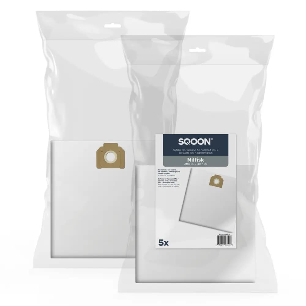 SQOON Vacuum cleaner bags suitable for Nilfisk Attix 30 / 40 / 50 series